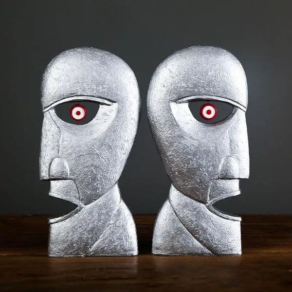 Division Bell Heads Sculpture Resin Crafts Statue Head Sculpture Home Decoration Desk Accessories Drop 241105