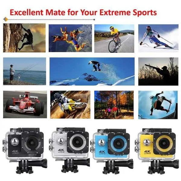 New Arrival New Action Camera Ultra HD 4K Wifi 2.0-inch Sn 1080p Sports Camera Waterproof Helmet Go Extreme Pro Camera Z241104