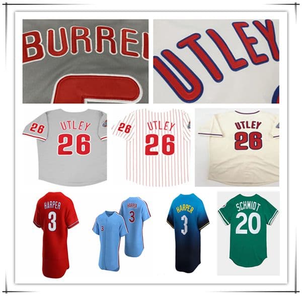 2008 Retro WS Baseball Jersey Chase Utley PAT BURRELL Shane Victorino JIMMY ROLLINS Cole Hamels RYAN HOWARD BRAD LIDGE JAMIE MOYER Mike Schmidt Harper 4XL