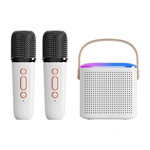 Karaoke machine portable Bluetooth 5.3 PA ser system with 1-2 wireless microphones home singing machine 241106