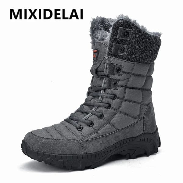 Men Winter Snow Boots Super Warm Men Hiking Boots High Quality Waterproof Leather High Top Big Size Mens Boots Outdoor Sneakers 241106