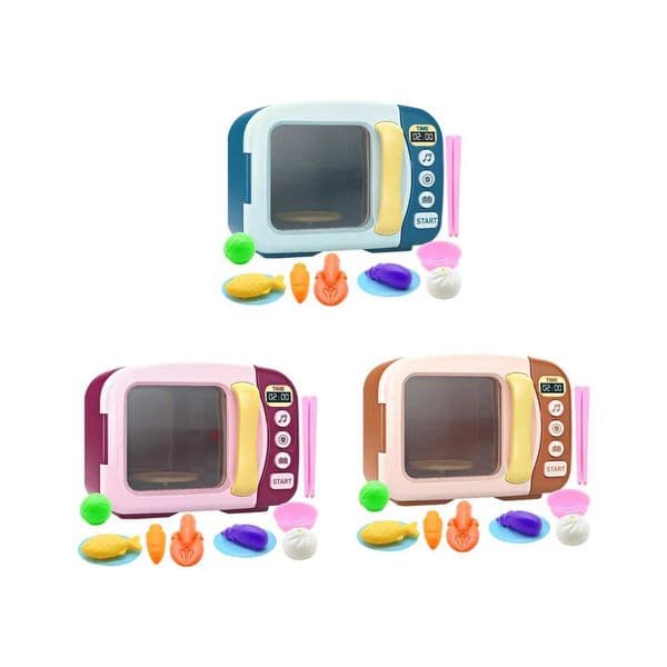 Childrens microwave oven toys pretend to play with toys kitchen accessories and food 3-8-year-old girls boys toddlers children X241107