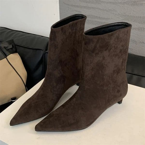 Eilyken Retro Pointed Toe Womens Ankle Boots er Thin High Heels Modern Short Boots Autumn Zapatos De Mujer 241106