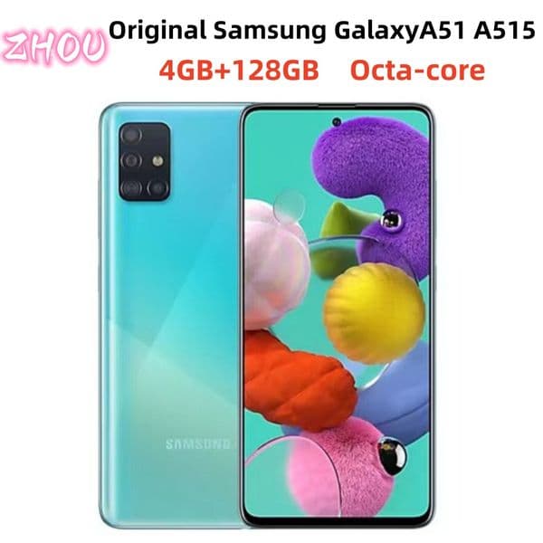 refurbished samsung galaxy A51 A515 6.5 inches Super AMOLED 128GB ROM 4G LTE mobile phone Octa-core smartphone 8pcs