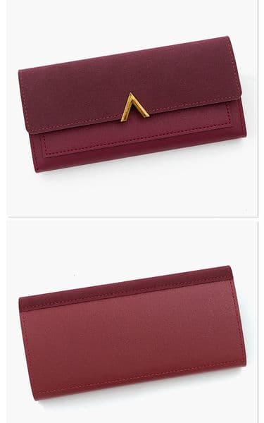 Fashionable And Minimalist V-length Large Capacity Hand-held Zipper Change Card Bag