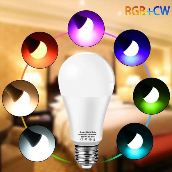 Tuya Rgb Bulb Smart Gu10 C37 A60 T37 E14 E27 B22 Light Dimmable Wifi Led Magic Lamp AC 110V 85V-265V Work With Alexa Google Home