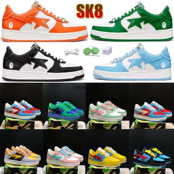 Sandals Top 2026 Fashion Designer Casual Sk8 Sta Shoes Men Women Camo Black White Pink Green Abc Orange M2 Camouflage Trainer Sports Platform Sneakers Size 45 Mhj