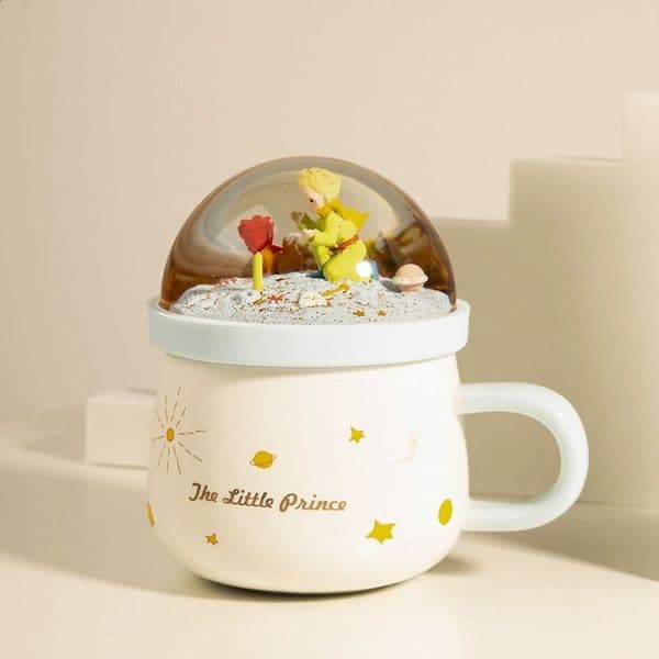 Little Prince Joint Name Peripheral Mug 75th Anniversary Collection Edition Ceramic Creative Couple Crystal Ball Cover Gift Box 240407
