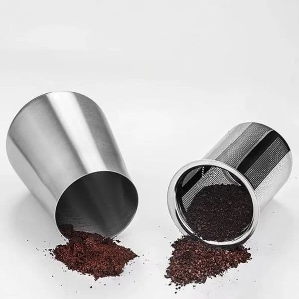 Stainless steel powder coffee cup coffee softener mini coffee powder filter odor cup filter coffee accessories 241106