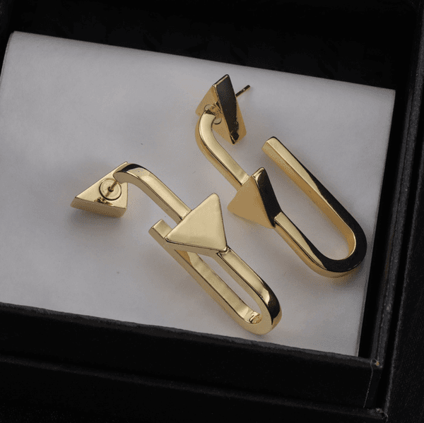 Jewer Designer Earring New Designer Huggie Hoop Earrings Fashion Eardrop 18K moissanite Gold Silver Plated Geometry gold Brass Earring for woman Lovers Gifts