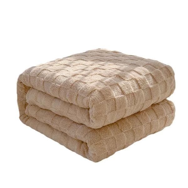 Blanket Bedding waffle plush multifunctional blanket Warm and soft tufted blanket suitable for autumn and winter sofa bedding 241107ww12