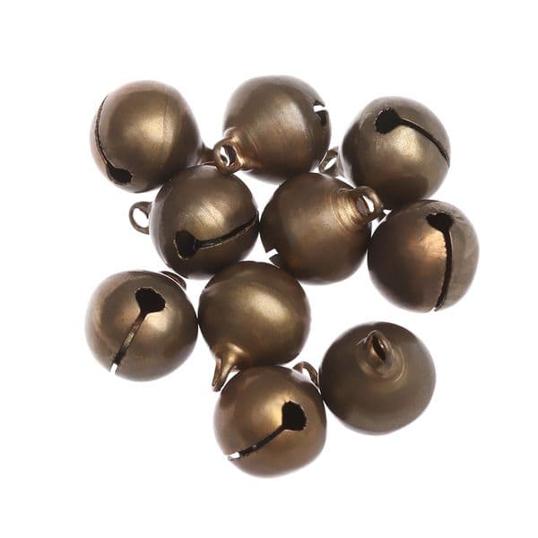10Pcs Retro Bronze Copper Jingle Bells DIY Handmade Bracelet Necklace Small Bell Crafts Christmas Tree Campanula Accessories