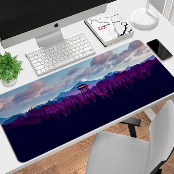 Deep Forest Firewatch Mouse Pad Gaming Accessories Gabinete PC Gamer Computer Keyboard Desk Mat Rubber Laptop Large Mousepad