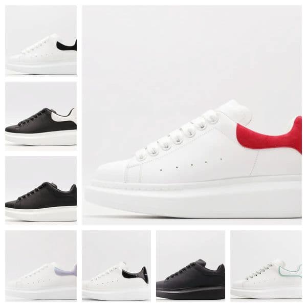 Designer Brand Men Women Running Shoes Leather Lace Up Platform Sneakers Trainers Triple White Black Luxury Velvet Suede Mens Casual Shoes Chaussures Size 35-45