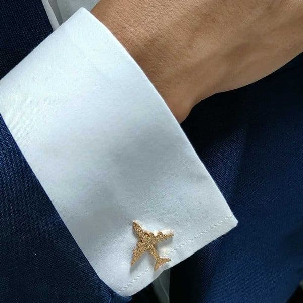 French cufflinks fashionable mens unisex gift daily banquet office set shirt buttons innovative civil aviation aircraft cufflinks W241109