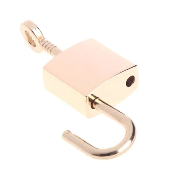 Mini Square Solid Color Metal Archaize Padlock with key for Luggage Cabinet Drawer Jewelry Box Journal Notebook Safe Small Lock