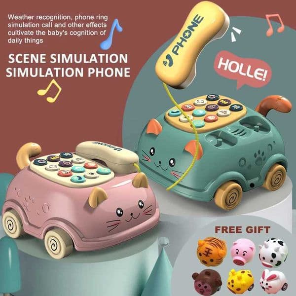 Baby Education Learning Toy 0 12 Months Montessori Lighting Music Piano Mobile Phone Girls Childrens Phone Storytelling Machine W241109