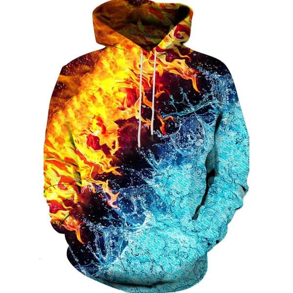 Hoodie for Mens Womens Unisex Mens and Womens Novelty Hoodies 3D Fashion Digital Print Pullover Hooded Sweatshirts with Pockets Graphic Cool Colors