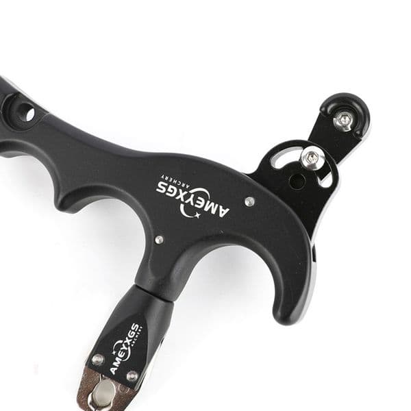 1pc release device aluminum alloy Compound Bow Release Aid Adjustable Can Rotate 360° Thumb Release 4 Finger Grip Archery parts