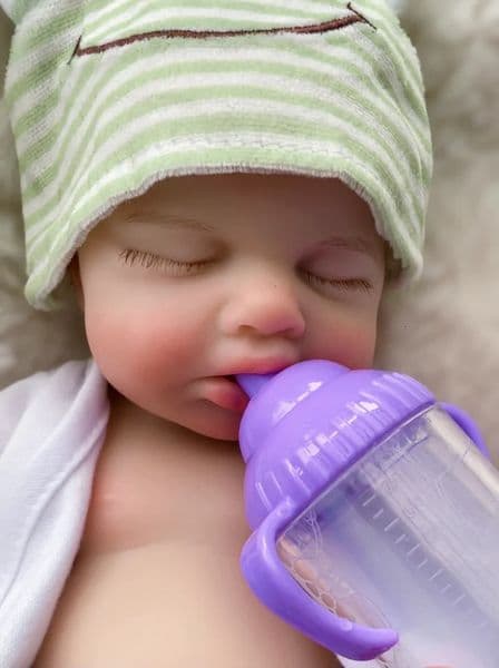 2026 New 33Cm Can Open Mouth Painted Solid Silicone Loulou Bebe Reborn Girl And Boy Washable Born Baby Dolls For Kids Gift Toys