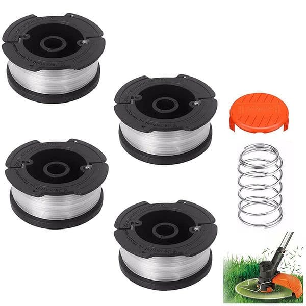 4Pcs Strimmer Spool Line Spool Cap Cover Spring For Black And Decker Lawn Garss Trimmer Thread Coil Set For GH400 GH500 GH600