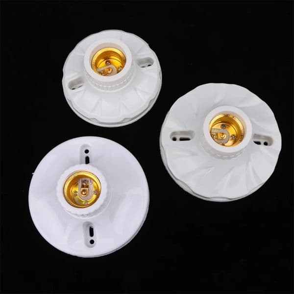 Practical new Surface Mounted E27 Lamp 2025 Holder High-temperature Resistant Bulb Holder Ceramic Lamp Bulb Socket Lamp Base 120MM