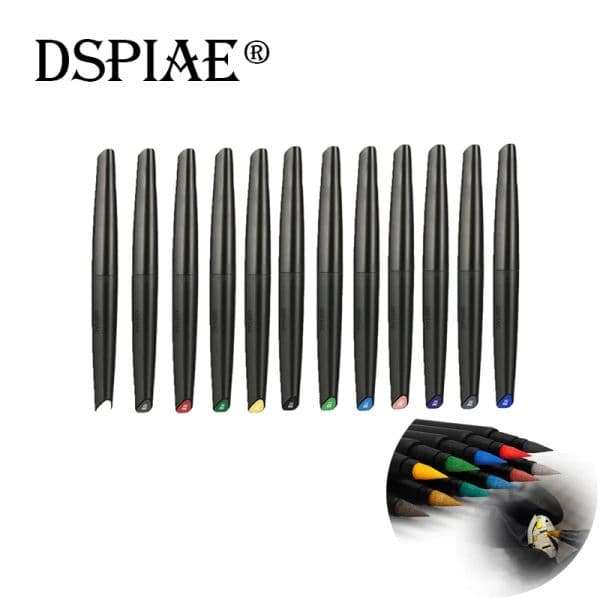 DSPIAE Water Based Soft Head Markers MK/MKM/MKF Series Base/Metal/Fluorescent Color Marker Pen Brush Model Coloring Painting Pen
