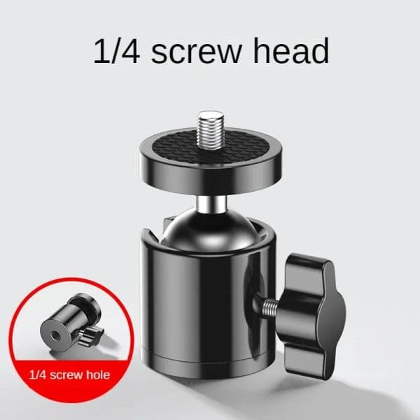 Universal Tripod Mount CellPhone Holder Clip Stand 1/4 new Screw Ball Head Adapter for Selfie 2025 Stick Xiaomi 360 Rotate Camera Bracket