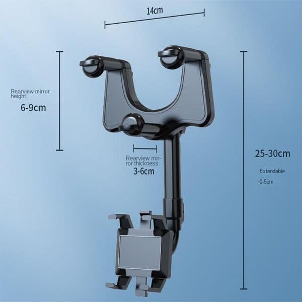 Universal Clip Rotatable and Retractable Car Phone Holder Rearview Mirror Driving Recorder Bracket DVR/GPS Mobile Phone Support