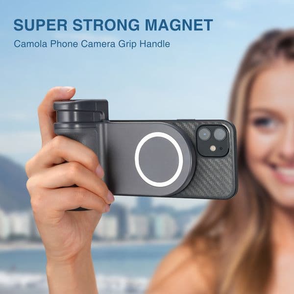 Magnetic Snapgrip Phone 2025 Hand Grip for Magsafe Handheld Bluetooth Remote Control Handle Shutter W/ 1/4" Screw Tripod Mount