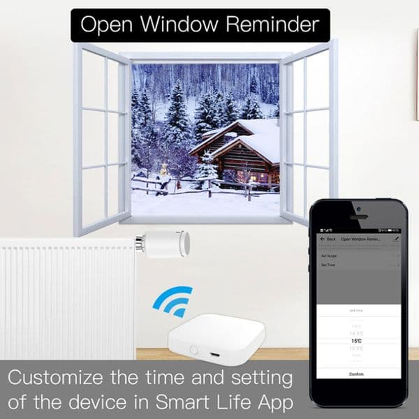 Tuya Smart Radiator Actuator TRV Programmable Thermostatic Radiator Valve App Remote Temperature Controller Support Alexa