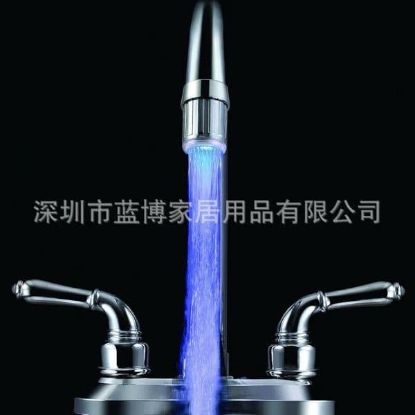 Cross-border E-COMMERCE Led Tri-color Nozzle Temperature Control/colorful/monochrome Luminous Color-changing Faucet Lamp 8001-A6