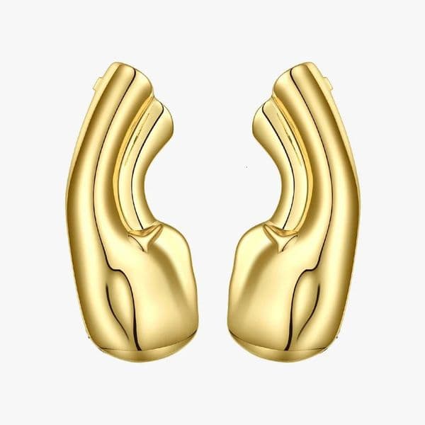 ENFASHION Punk Earlobe Earrings with cuffs clipped onto earrings suitable for women gold Auricle earrings non perforated fashion jewelry E191211 241108