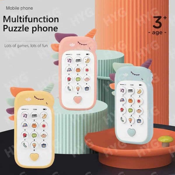 Baby Mobile Phone Toys Cute Phone Teeth Music Sound Toys Early Education Learning Machine Electronics Childrens Mobile Phone Gifts W241109