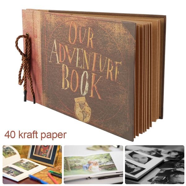 DIY Album Scrapbook Family Lovers Friends Photo Book Memory Scrap Book for Valentines Anniversary Birthday Christmas Gift