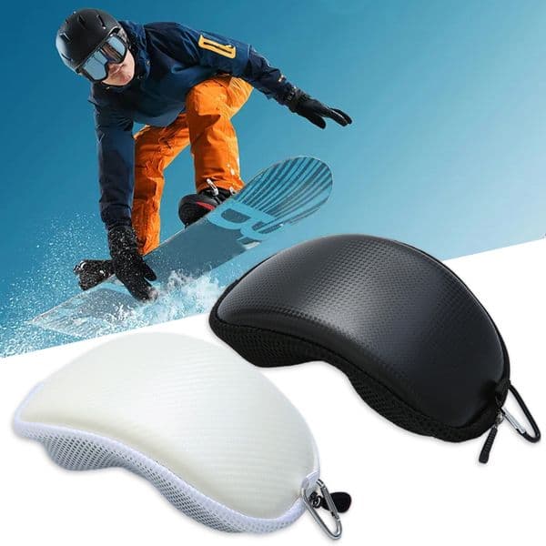 Skiing Snow Goggles Protector Case (Without Goggles)Anti-Shock Waterproof Motorcycle Eyewear Box Storage Zipper Hard Shell Bag