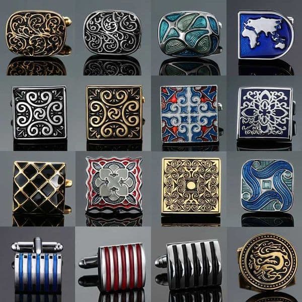 XKZM Mens Shirt Cufflinks Luxury Jewelry Brand High end Peach Blossom Heart Wood Carbon Fiber Retro Pattern Cufflinks Direct Shipping W241109