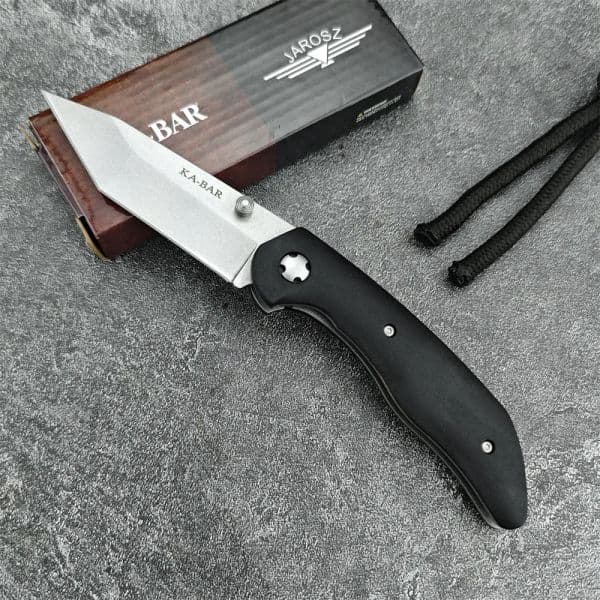 KA BAR BK Jarosz Tanto Folding Knife c Blade Black GFN Handle Hunting Outdoor EDC Survival Pocket Tool with Men s Gift