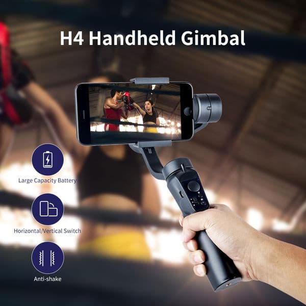 H4 Handheld Gimbal Stabilizer 3-Axis Smart Anti-shake Handheld Gimbal Mobile Phone Video Vlog Stabilizer