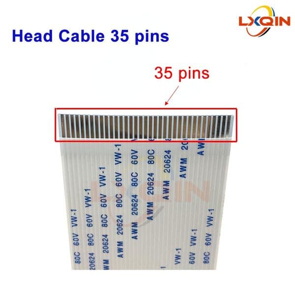 LXQIN 4pcs 35 pins DX7 print head cable Solvent UV flatbed printer printhead flat data cable 35p