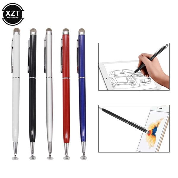 2 in 1 Capacitive Drawing Stylus for Touch Pen Microfiber Head Touch Screen for Tablet, PC, Smart Phone