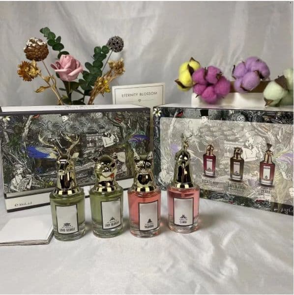 Hot Spray Fragrance Portraits Perfume Inimitable Penhaligon Beast-Head Series 4*30ml Gift Set Fox Elk Deer Peacock Cheetah Head Parfumes Long Lasting 4 in 1 Parfum Kit