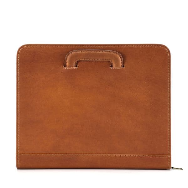 Highend Vintage A4 Brown Top Grain Crazy Horse Genuine Leather Executive Office Women Men Briefcase Handbag Portfolio Bag M2215