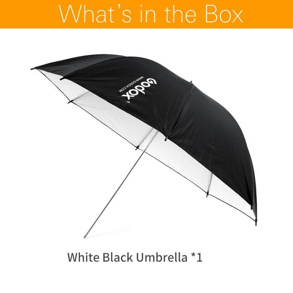Godox Studio Photogrphy Umbrella 40" 102cm Black and White Reflective Lighting Light Umbrella