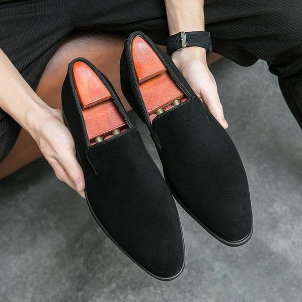 Dress Shoes Spring Italian Designer Brand Suede Leather Business Office Mens Brown Nightclub Party Loafers Footwear For men size 38-46 Red Shoes