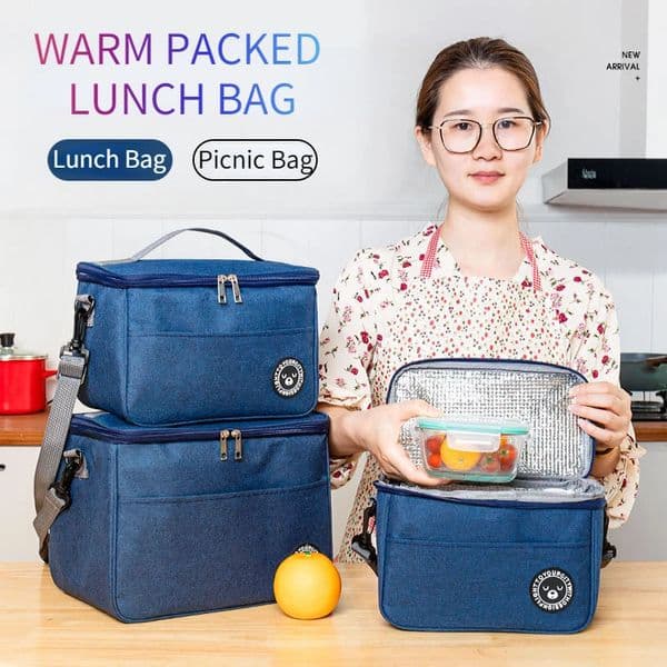 2026 Portable Lunch Food Thermal Box Durable Waterproof Office Cooler Lunchbox With Shoulder Strap Picnic Bag For Couples Unisex 240409 Free Shipping