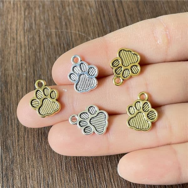 12*15mm Metal Animal Claw Retro Pendant DIY Beaded Bracelet Necklace Jewelry Making Supplies Alloy Accessories Wholesale