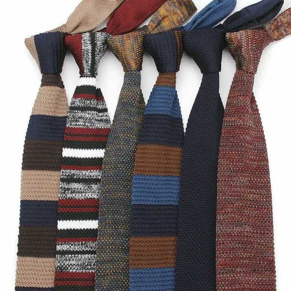 Classic 7CM Mens Ties Knitted Tie Stripes Solid Formal Bridegroom Wedding Busin Knit Necktie Neck tie AccoriesX241109