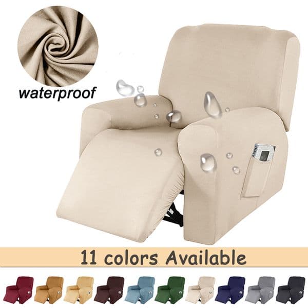 Waterproof Plain Sofa Cover Recliner Elastic Material Couch Covers For Living Room Slipcover Protector Lazy Relax Armchair