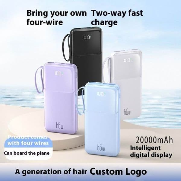 Power Bank 30000mAh Portable 66W PD 20W Fast Charging Poverbank Mobile Phone External Battery Powerbank For iPhone 13 Xiaomi
